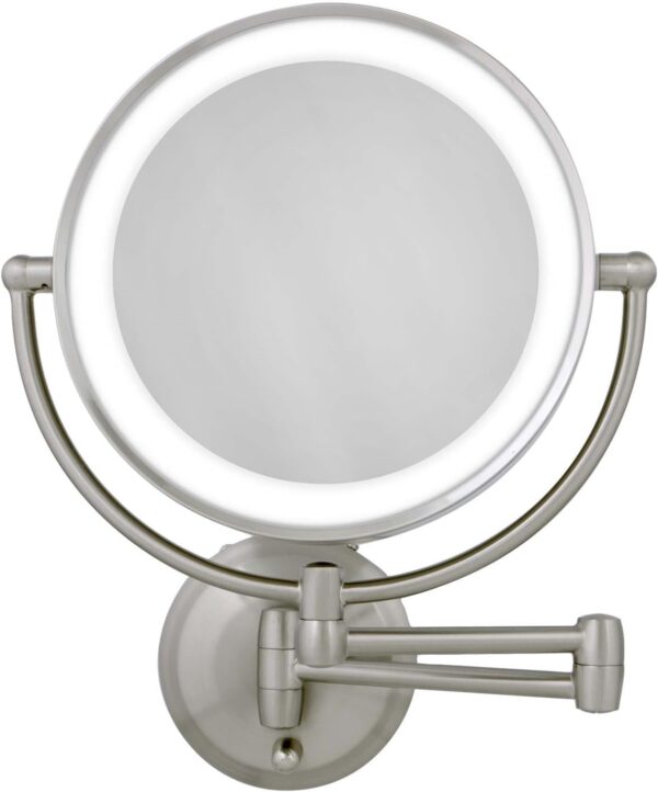 11"  Wall Mounted Makeup Mirror 10X/1X Shaving Mirror Cordless or Battery Operated Vanity Mirrors for Wall