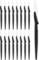 16 Pcs Black Eyebrow Razor, Face Razors Multipurpose, Facial Razors for Women Men, Eyebrow Trimmers Shaver with Safety Cover,  Tools for Face Body Use, Facial Hair Removal Tools
