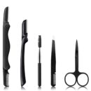 Eyebrow Razor,  Eyebrow Kit, 5 in 1 Eyebrow Trimmer, Eyebrow Grooming Set for Women and Men, Including Comb Tweezers, Scissors, Brow Razors, Brush for Eyebrow Eyelash Extensions