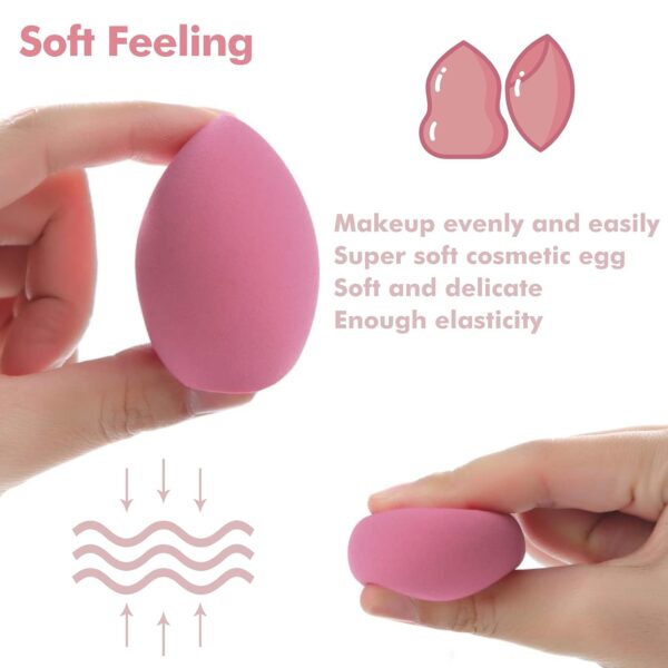 8 PCS Makeup Sponges Blender Latex-Free Vegan Beauty Sponge Professional Beauty Sponge Blender Makeup Egg Foundation Blending - Image 2