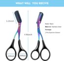 Eyebrow Trimmer Scissor with Comb 2025 New 2 Pcs Eyebrow Trimmer for Women Men Eyebrow Trimming Shaping Non-Slip Eyebrow Grooming Shear Eyelash Hair Removal Shaper Makeup Beauty Accessories