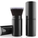 Retractable Makeup Brushes, Travel  Powder Foundation Brush, Portable Face Liquid Foundation Sunscreen Brush with Cover for Blending Liquid, Bronzer,Cream or Flawless Powder Cosmetics
