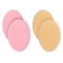 4 Pack Oval Puff Air Cushion Puff Oval Makeup Sponges for Foundation Sponge Professional Make Up Sponges Beauty Egg, Dry and Wet (Skin Tone and Pink)
