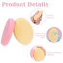 4 Pack Oval Puff Air Cushion Puff Oval Makeup Sponges for Foundation Sponge Professional Make Up Sponges Beauty Egg, Dry and Wet (Skin Tone and Pink)