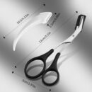 3pcs-Eyebrow Scissors with Eyebrow Razor,Professional Eyebrow Trimmer Scissors with Comb,Non Slip Finger Grips Eyebrow Trimmer,Hair Removal Beauty Accessories for Men Women (Black)
