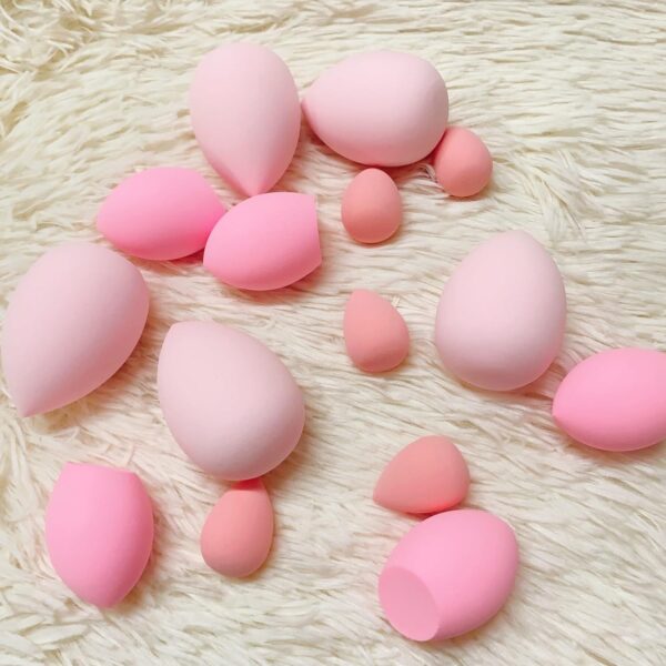 15 pcs Makeup Sponge Bulk:Blender Sponges 15 Pcs for Liquid, Cream, and Powder, Multi-colored Pink make up sponges for foundation - Image 2