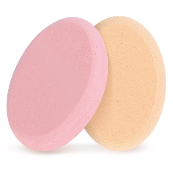 2 Pcs Oval Puff, Make-up Egg Air Cushion Puff Beauty Egg Foundation Sponge Oval Makeup Sponges for Eye Foundation Blush Application Forehead Cheeks, Dry and Wet