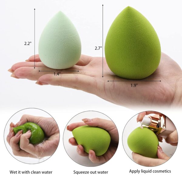 10 Pieces Makeup Sponge Blenders Beauty Sponges Egg Shaped Blending Sponge Foundation Applicator Cosmetic Sponges - Image 2