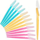 12 Pcs Eyebrow Razor, Multipurpose Exfoliating  Tool for Face, Facial and Eyebrow Shaper with Precision Cover for Women Men, Easy to Use