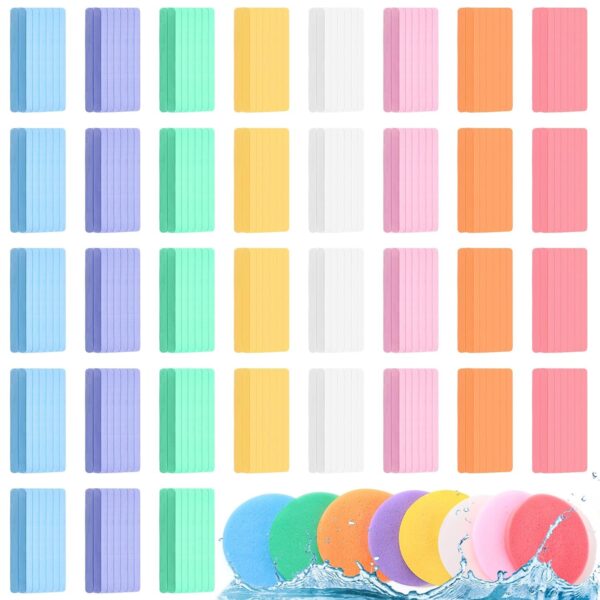 960 Pieces Compressed Facial Sponges for Estheticians, Makeup Removal Sponge Pads for Women Spa Exfoliating Face(8 Colors)