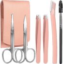 Eyebrow Kit, Eyebrow Scissors, Eyebrow Tweezers for Women, Eyebrow Razor, Eyebrow Brush. Eyebrow Kit for Men with Leather Case. Eyebrow Tweezers for Women Facial Hair Ingrown Hair Removal