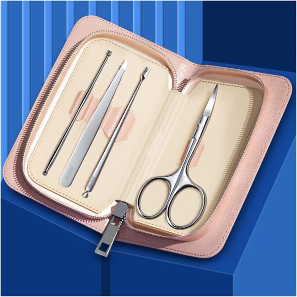 4 in 1 Eyebrow Trimming Tool Face Care Set Stainless Steel Makeup Dead Skin Push Manicure Tools